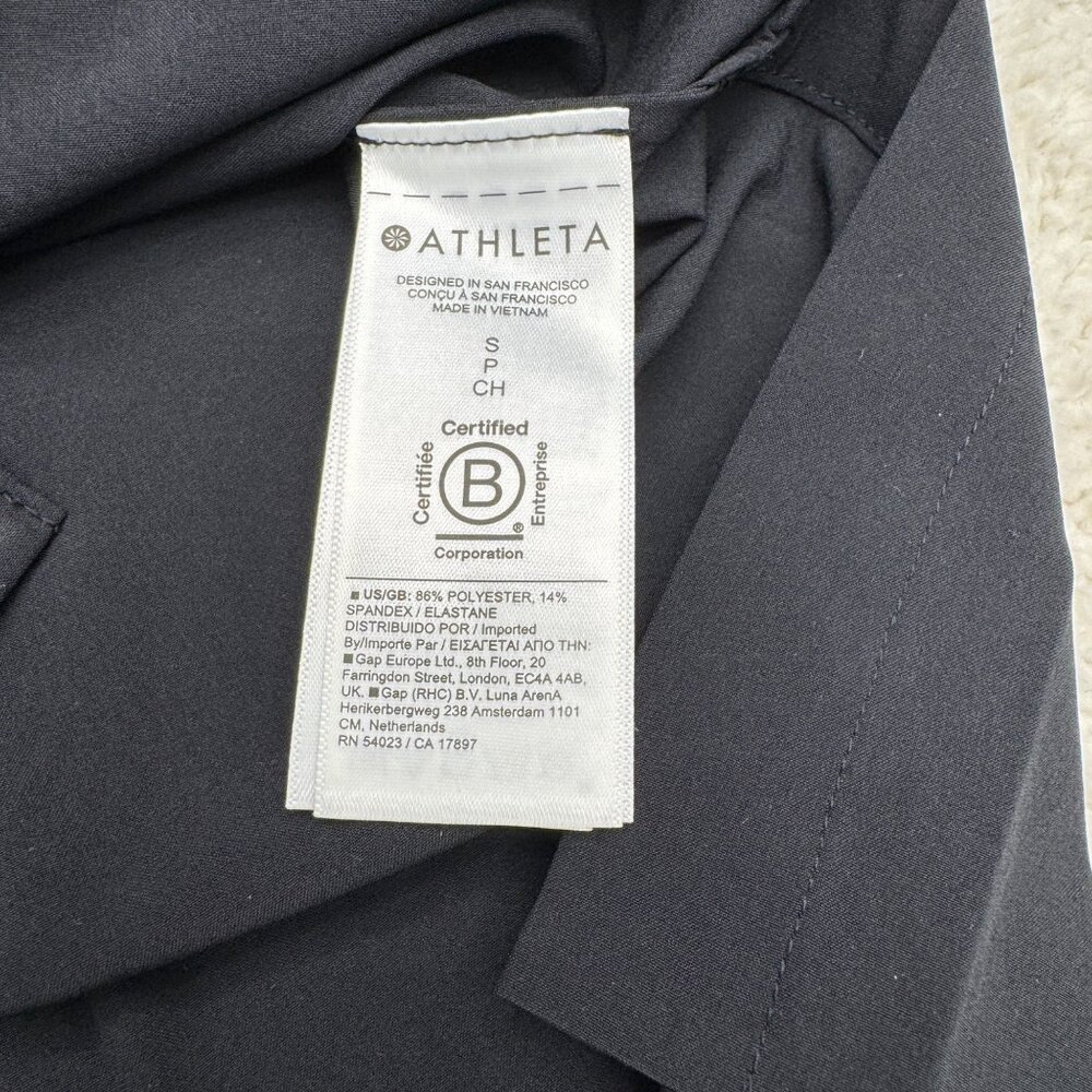 Athleta Women's Black Button Down Sleeveless Collared Blouse Top, Size S - Picture 6 of 8